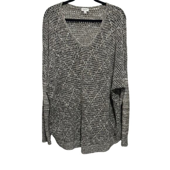 AVENUE Sweater Womens Size 22/24 Open Knit Dolman Sleeve - Picture 1 of 5